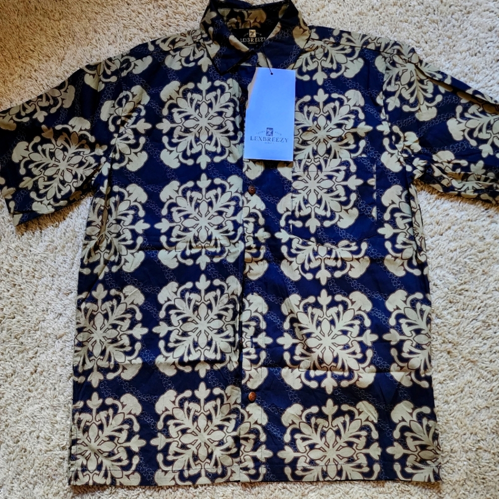 Lexbreezy Men's Quilt pattern Aloha Shirt